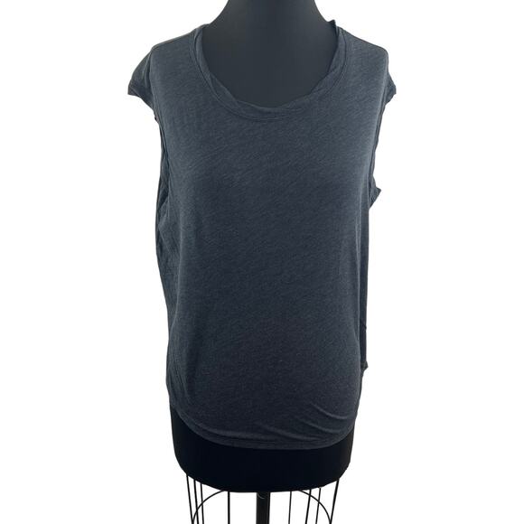 JAMES PERSE Dark Gray Top Cotton Crew Neck Casual Pullover Regular Fit Size 1 - Picture 1 of 11
